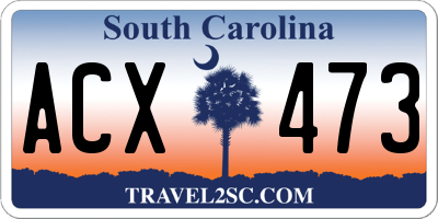 SC license plate ACX473