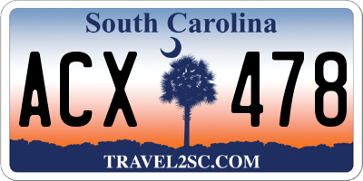 SC license plate ACX478