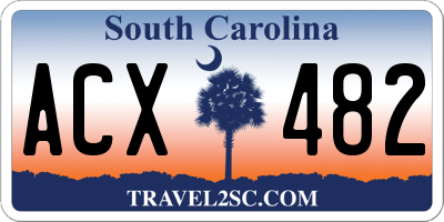 SC license plate ACX482