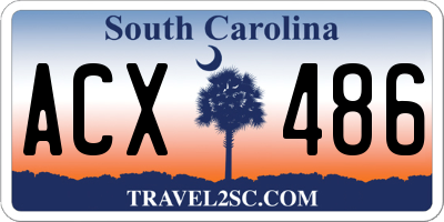 SC license plate ACX486