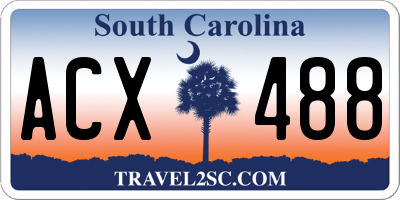 SC license plate ACX488