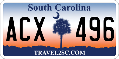 SC license plate ACX496