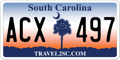 SC license plate ACX497