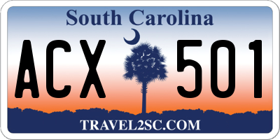 SC license plate ACX501