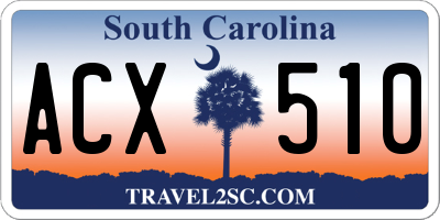 SC license plate ACX510