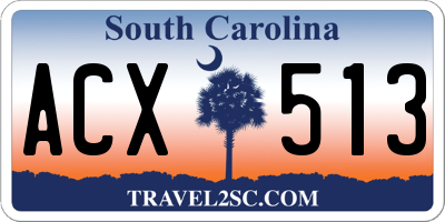 SC license plate ACX513