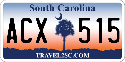 SC license plate ACX515