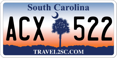 SC license plate ACX522