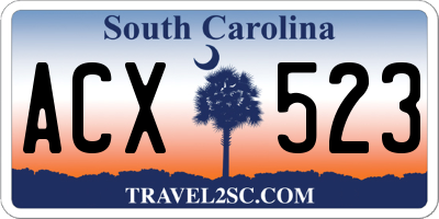 SC license plate ACX523