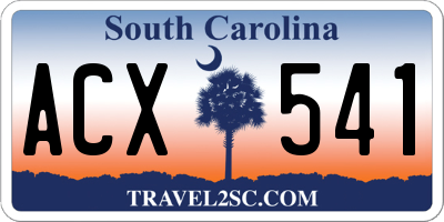 SC license plate ACX541