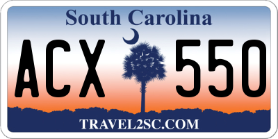 SC license plate ACX550