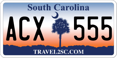 SC license plate ACX555