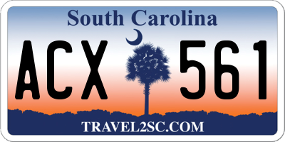SC license plate ACX561