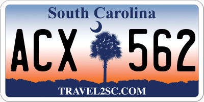 SC license plate ACX562