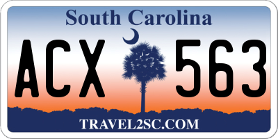 SC license plate ACX563
