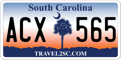 SC license plate ACX565