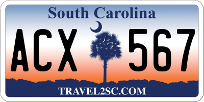 SC license plate ACX567