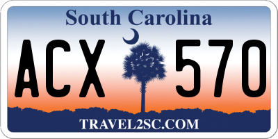 SC license plate ACX570