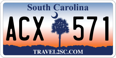 SC license plate ACX571