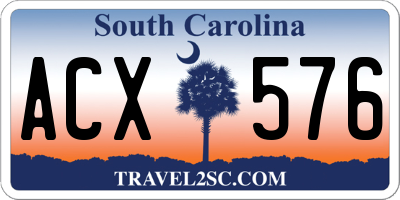 SC license plate ACX576