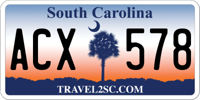SC license plate ACX578