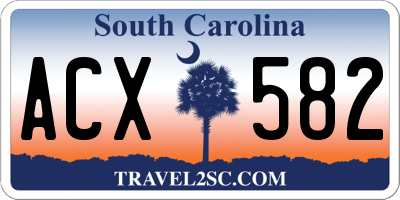 SC license plate ACX582