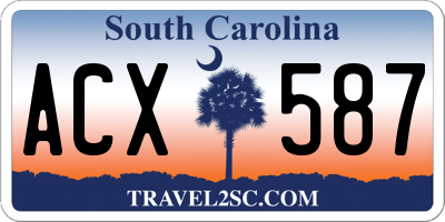 SC license plate ACX587