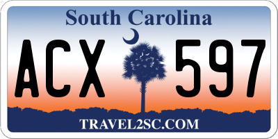 SC license plate ACX597