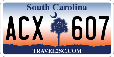 SC license plate ACX607