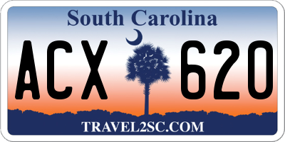 SC license plate ACX620