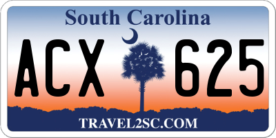 SC license plate ACX625