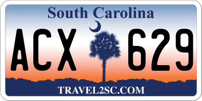 SC license plate ACX629
