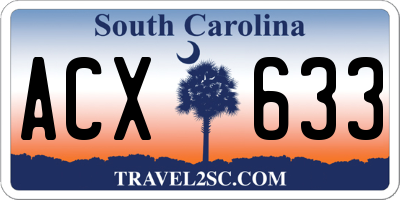 SC license plate ACX633
