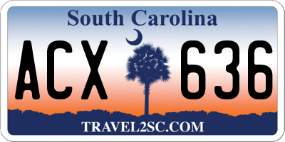 SC license plate ACX636