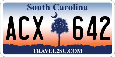 SC license plate ACX642