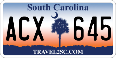 SC license plate ACX645