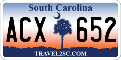 SC license plate ACX652