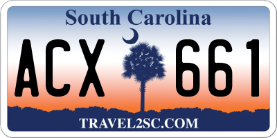 SC license plate ACX661