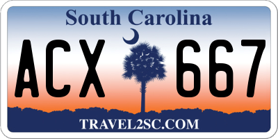 SC license plate ACX667