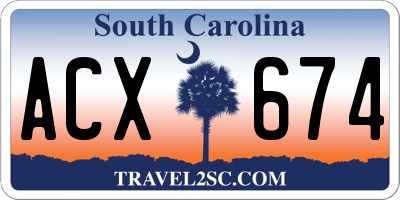 SC license plate ACX674