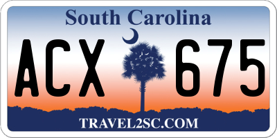 SC license plate ACX675