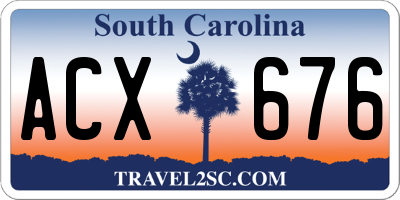 SC license plate ACX676