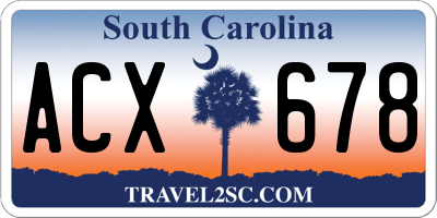 SC license plate ACX678