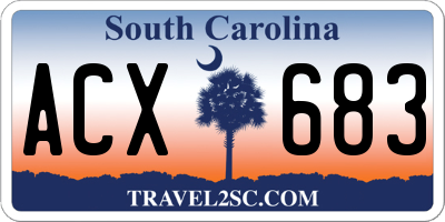 SC license plate ACX683