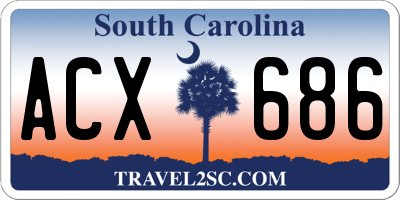SC license plate ACX686