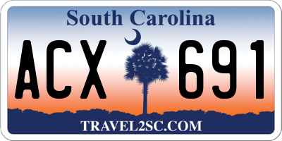 SC license plate ACX691