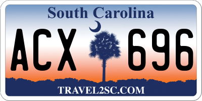 SC license plate ACX696