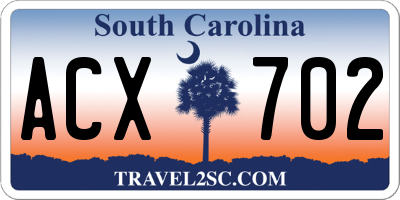 SC license plate ACX702