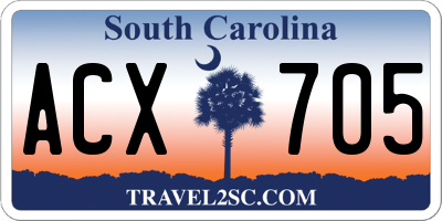 SC license plate ACX705