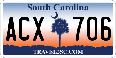 SC license plate ACX706